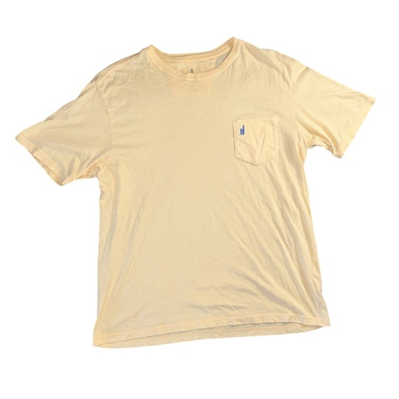 Johnnie-O Dale Pocket T-Shirt Squash Yellow Men’s Size Medium Preppy Casual - Picture 1 of 7